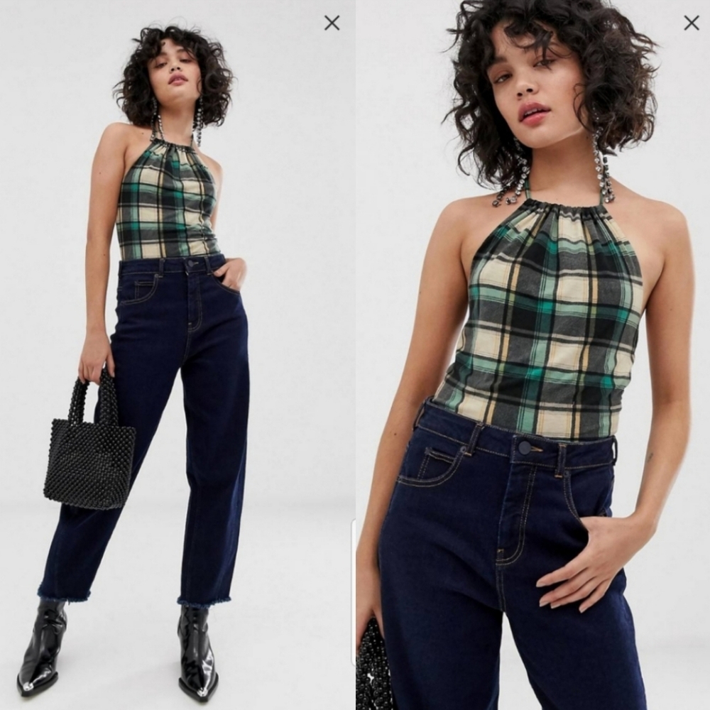 NWT Plaid Bodysuit